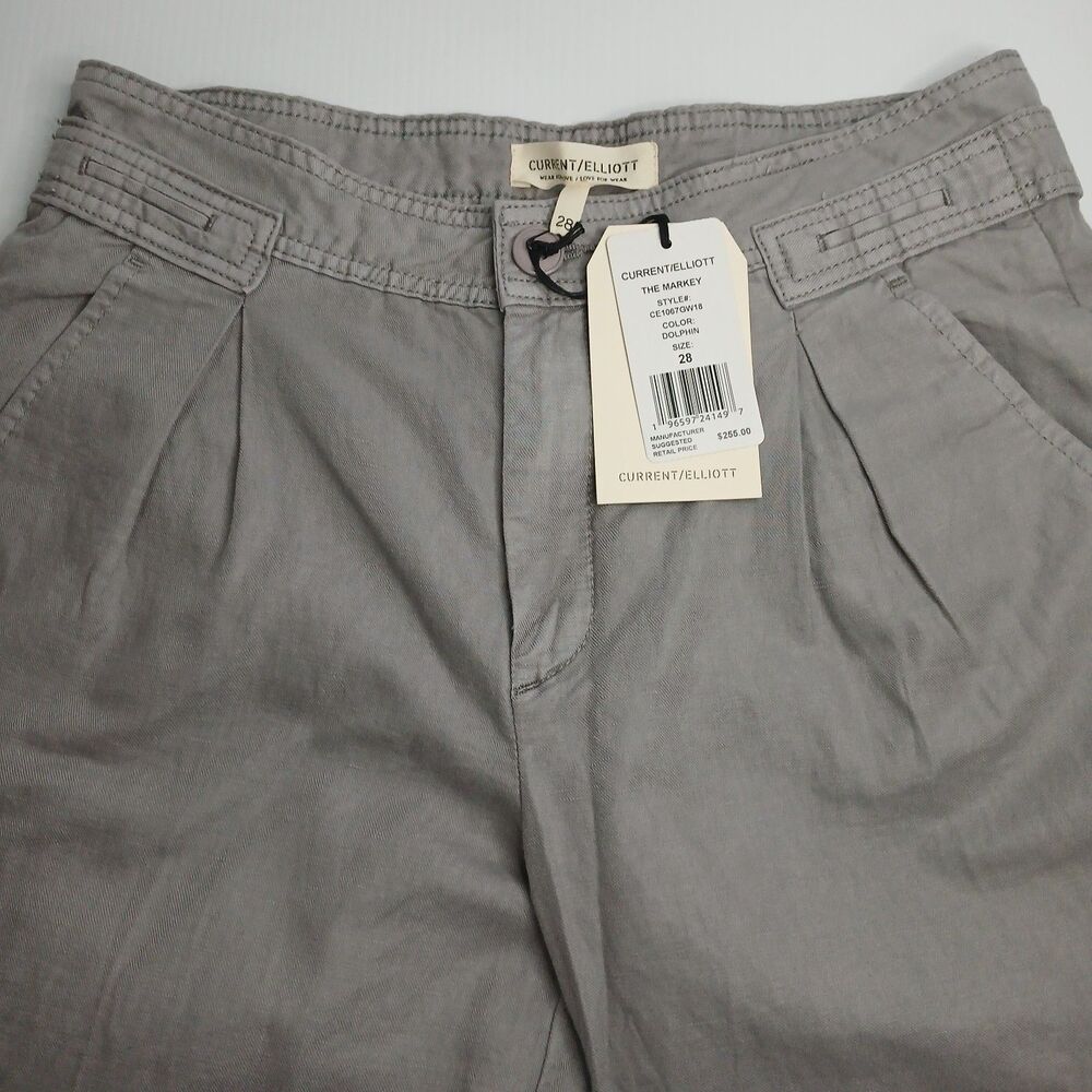 $255 Current/Elliott Women's Classic Fit Wide Leg Trousers Size 28 New - Picture 6 of 10